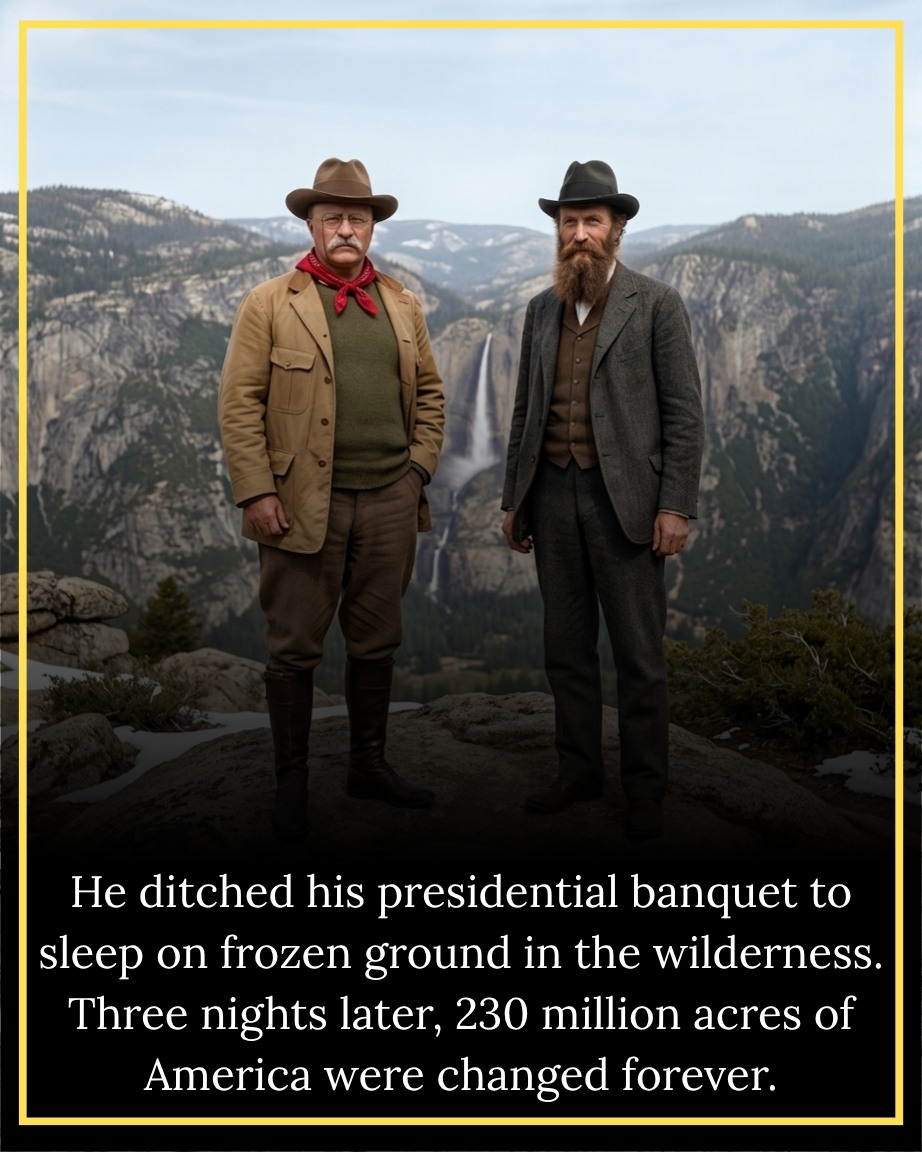 In May 1903, President Teddy Roosevelt Ditched a Banquet in San Francisco to Camp in Yosemite With John Muir